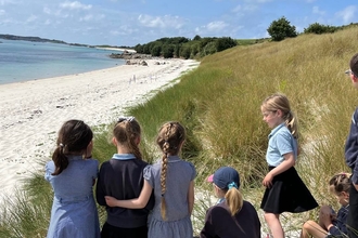St Martin's school children protecting shorebirds