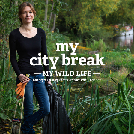 Kathryn volunteering by the river