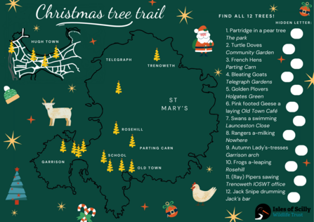Christmas tree trail map