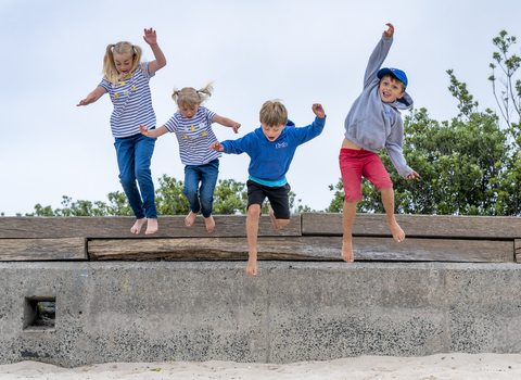 Children jumping